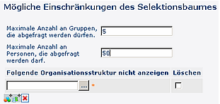 Einschränkung Selektionsbaum Einschränkung Selektionsbaum